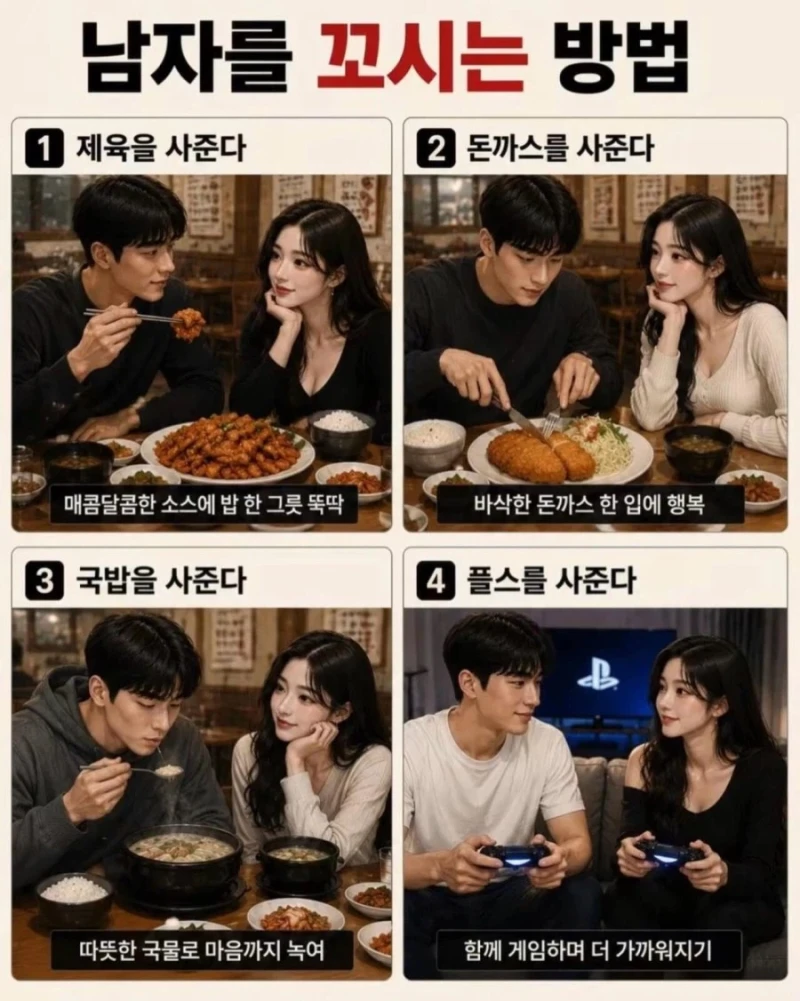 의외로 쉽다는 남자 꼬시는 방법