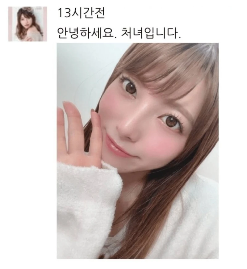 어느 AV배우의 만우절 장난 수준