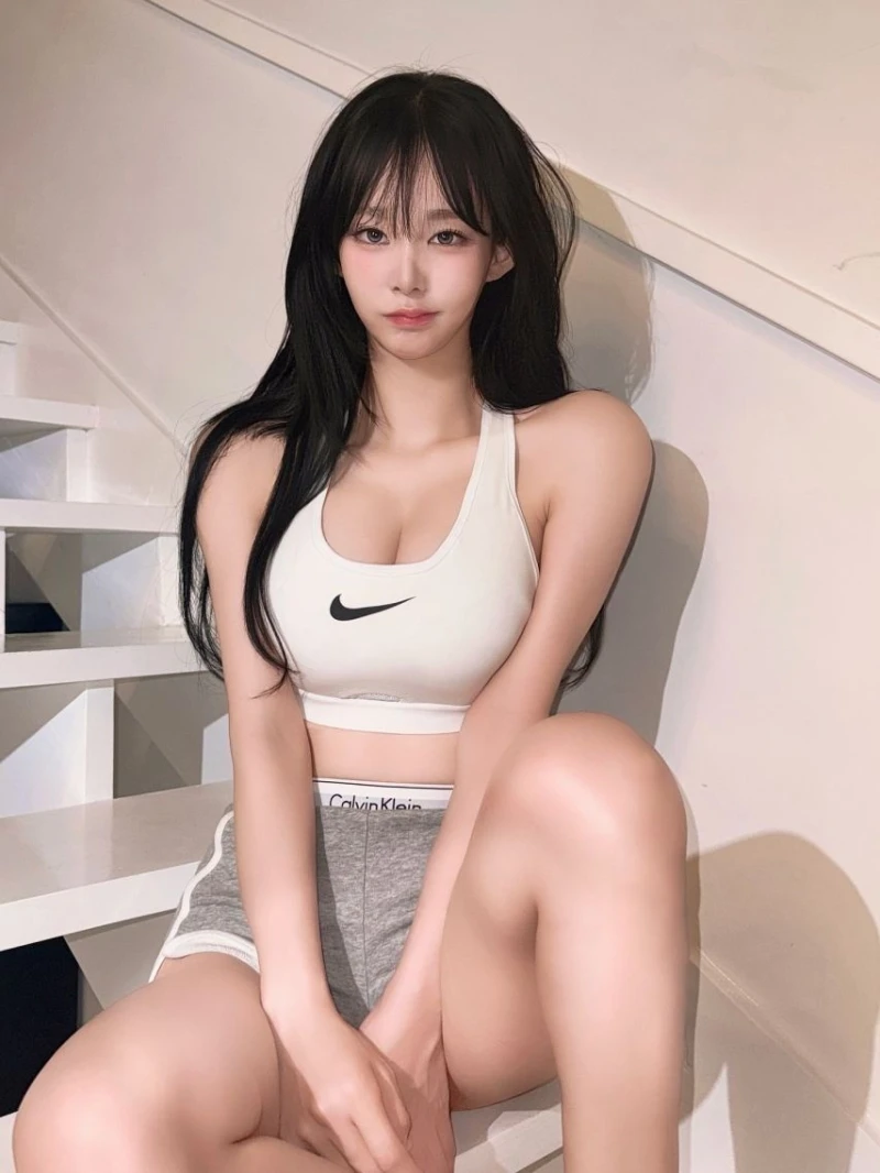 나이키 브라탑 가슴골 ck 팬티 회색 돌핀팬츠