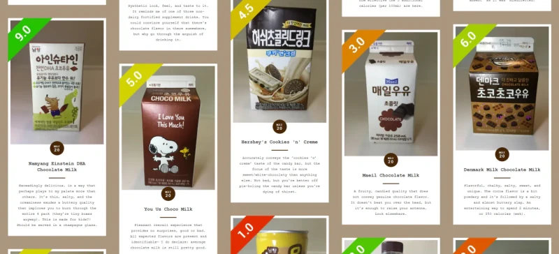 한국의 52가지 초코우유 평점과 맛 설명 -7