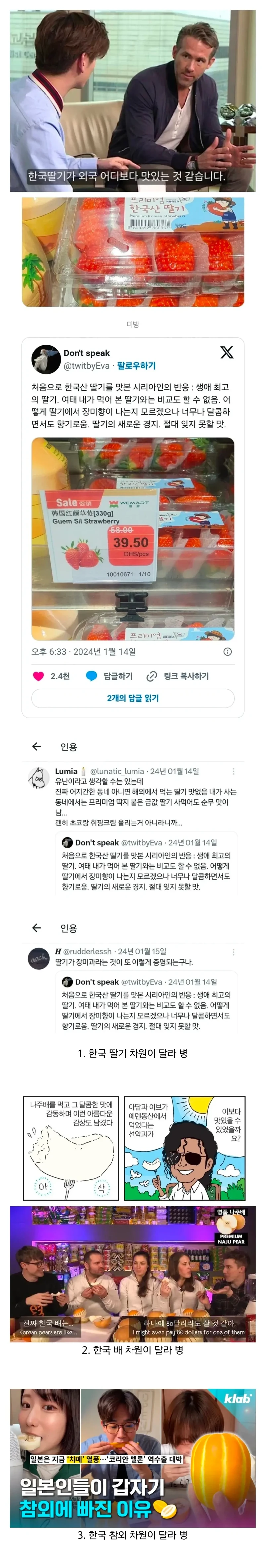 의외로 있다는 한국 과일 차원이 달라 병