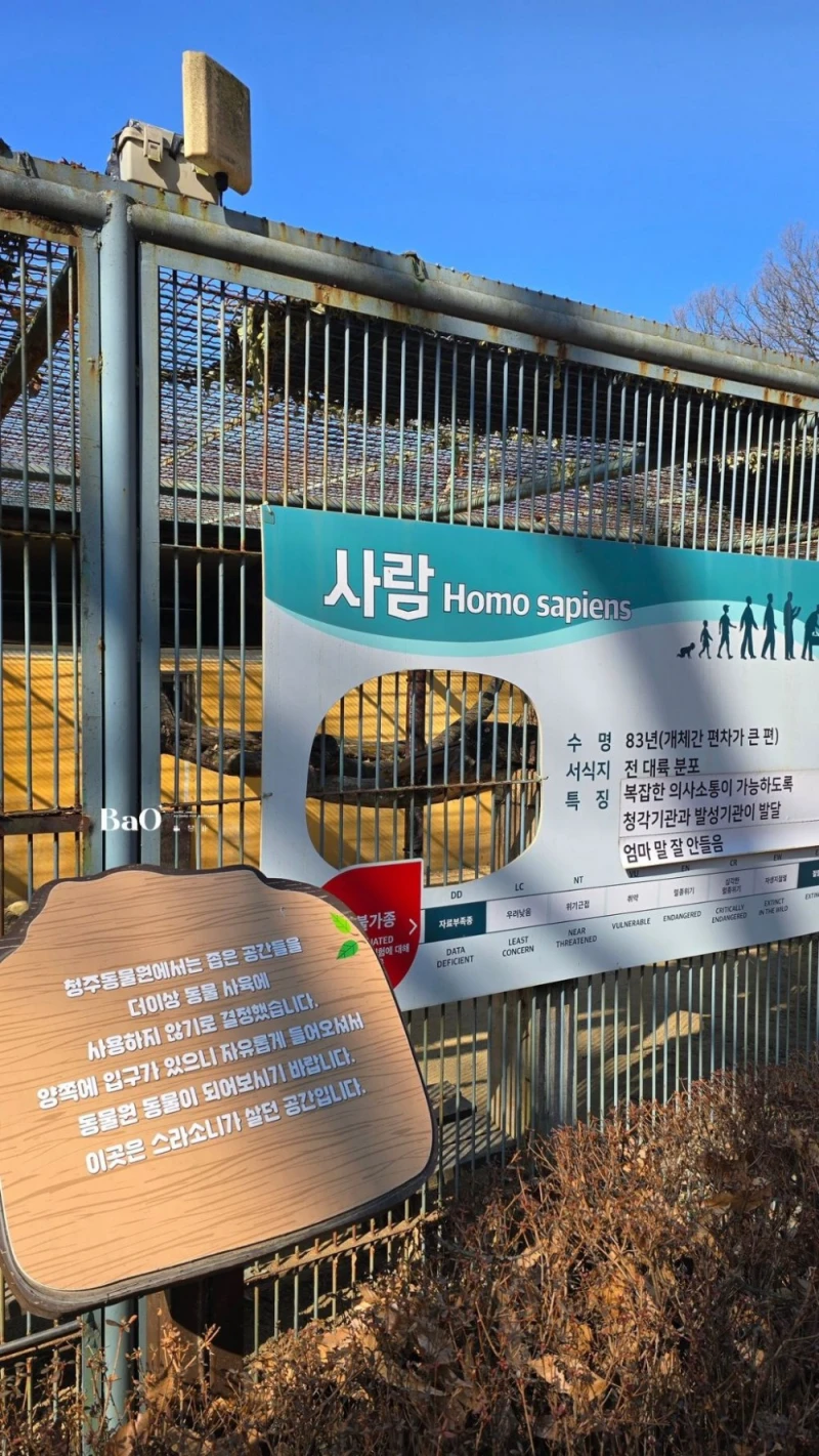 청주 동물원에서 볼 수 있는 동물
