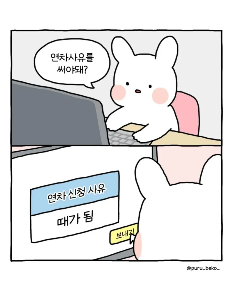 반박할 수 없는 연차 사유